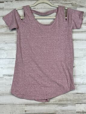 BlueLemon T-shirt Cut Outs in Front Strappy In Back Pink Size Small